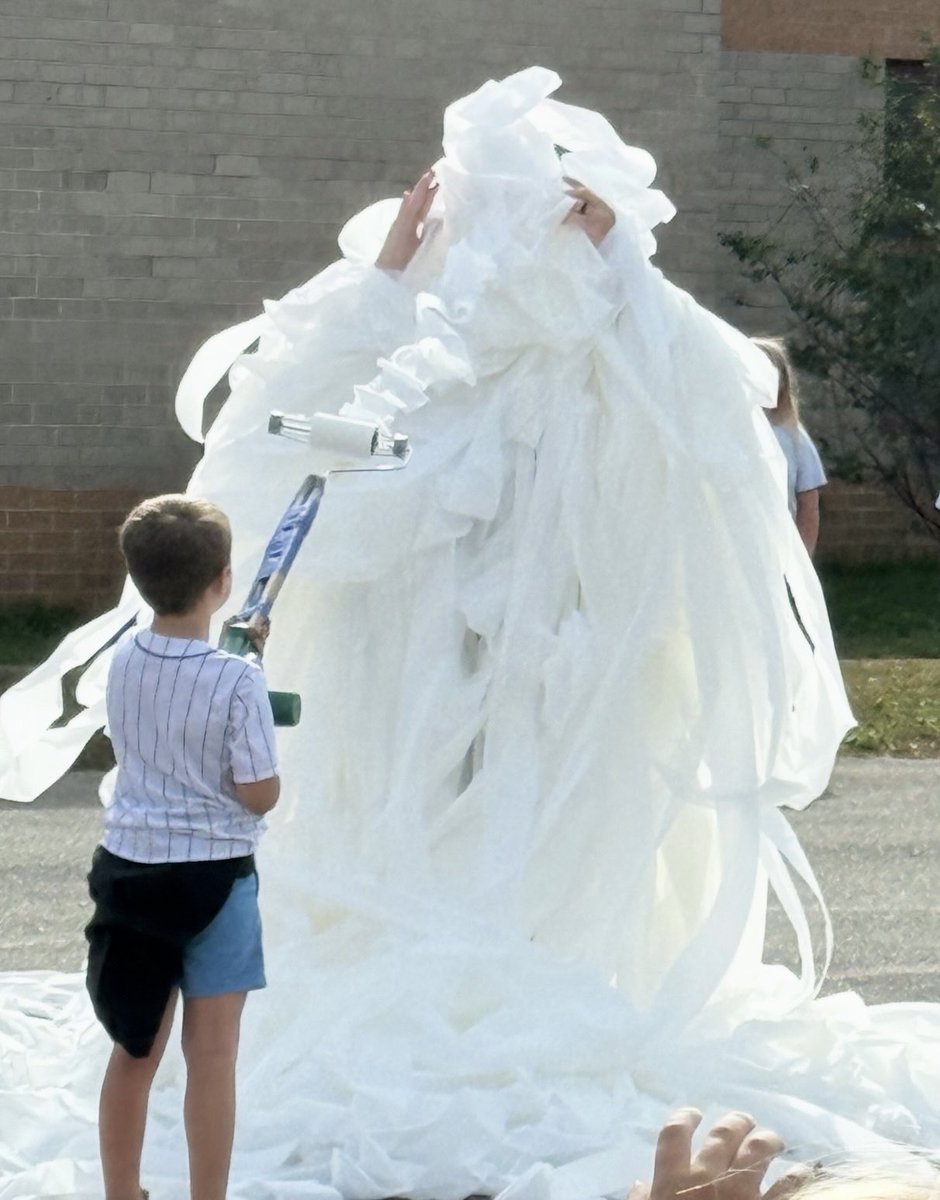 Another highly successful Fun Run is in the books! Today we concluded our event with an assembly full of celebration, prizes, and… toilet paper! After raising over $61,000 students turned Dr Messier into a mummy! Way to go, LSE! #LeadingLinton #TeamLSESuperStars <a href="/CCPSk12/">Carroll County PS</a>