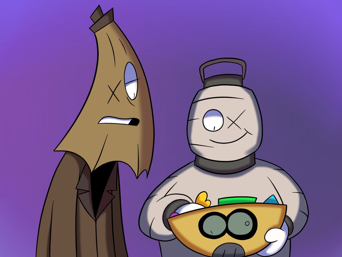 Day 95: Kasa-obake Thin Thief #spookymonthfanart 

The one eyed Yo-Kai duo