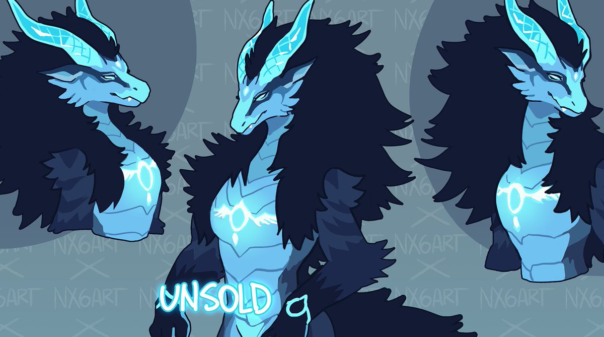 💙Ice starlight dragon  - OTA     
🔸min offer 125
🔸insta buyout 250 
Comes with nsfw detail (pp and a color palette  (: