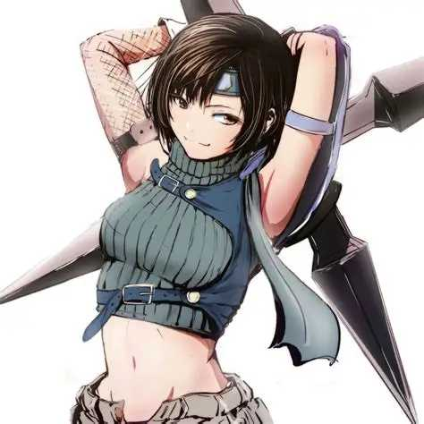 Okay I gave alot of love to Tifa and her big boobs on tonight's stream but Yuffie is super hot too and has small boobs. So my revised Halloween proposal is all big boobed girls should cosplay Tifa and small boob girls should cosplay Yuffie, the short hair and Japanese influence