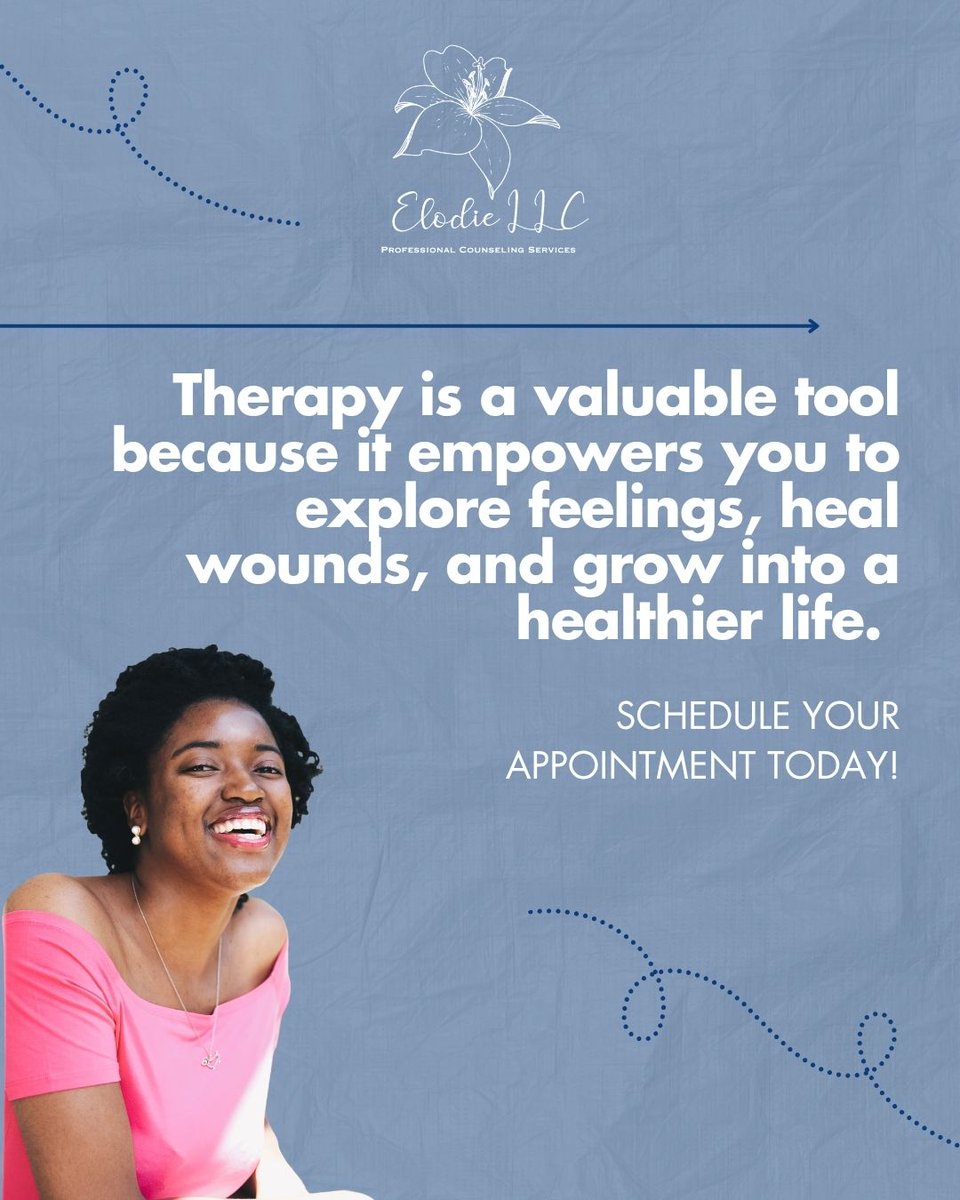 ElodieLLC's tweet image. Therapy is a valuable tool because it empowers you to build the life you truly want. We are here to help you!

Schedule your appointment with us today! bit.ly/4moOvjU 

#TherapyWorks #ValuableTool #ExploreHealGrow #MentalWellness #SelfEmpowerment #ElodieLLC