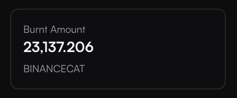 the $BINANCECAT token launched through loncher.fun 60 minutes ago

while other launchpads extract, loncher flywheel mechanic burns 50% of its fees: so far, 2.31% of the supply is burnt!