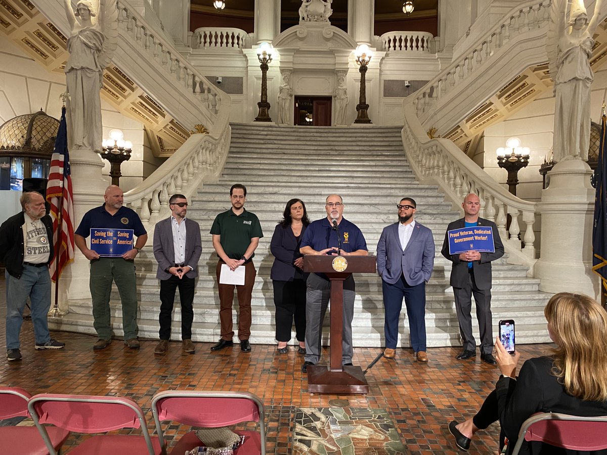 PA AFL-CIO (@paafl_cio) on Twitter photo Union leaders from across the Commonwealth gathered today to highlight the real-world impact the budget impasse and federal shutdown are having on working families.
<a href="/afscmecouncil13/">AFSCME Council 13</a>, <a href="/3Afge/">AFGE District 3</a>, <a href="/seiu668/">SEIU Local 668</a> Union leaders from across the Commonwealth gathered today to highlight the real-world impact the budget impasse and federal shutdown are having on working families.
<a href="/afscmecouncil13/">AFSCME Council 13</a>, <a href="/3Afge/">AFGE District 3</a>, <a href="/seiu668/">SEIU Local 668</a>