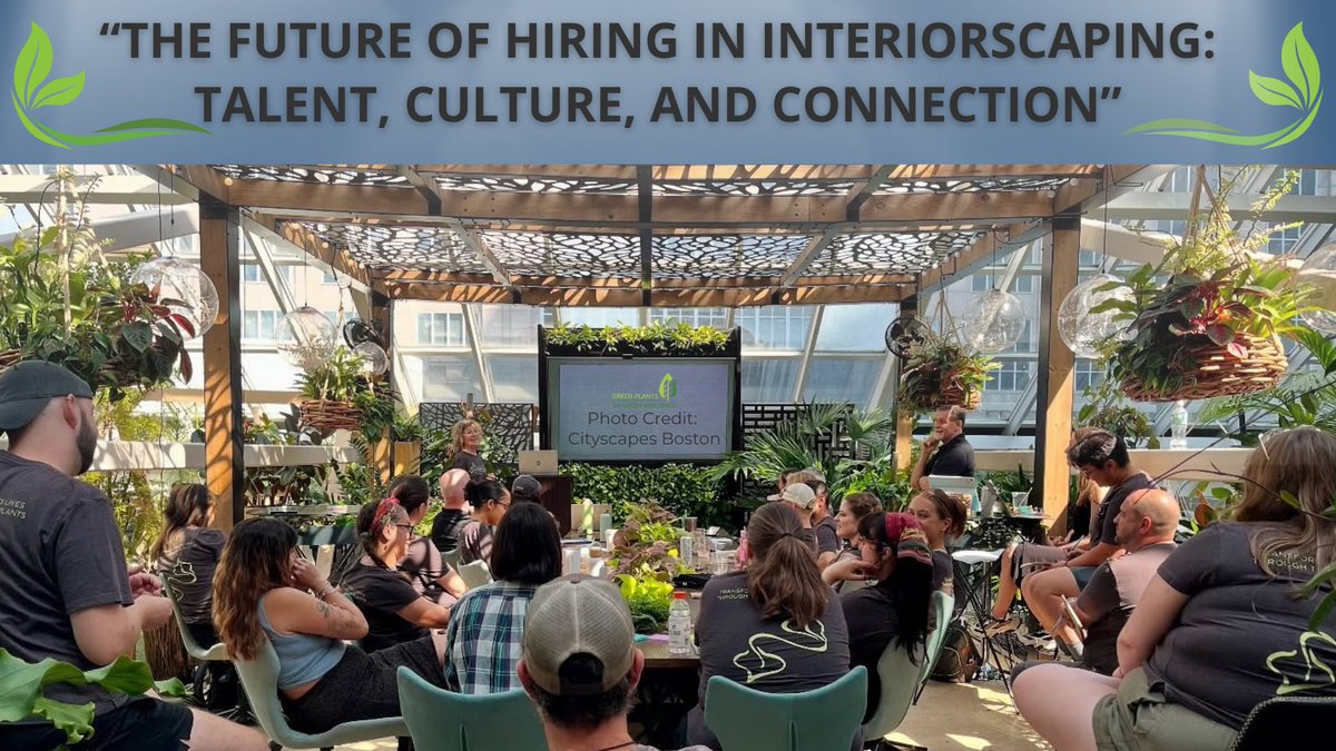 Finding &amp; keeping top talent is tough in the #Interiorscape industry. Join GPGB’s Supporter Open Forum to explore hiring, culture, and retention strategies that help your team thrive.

📅 Oct 29 | 12 PM EST
🔗greenplantsforgreenbuildings.org/event/supporte…

#HiringTips #PlantPeople #GrowTogether