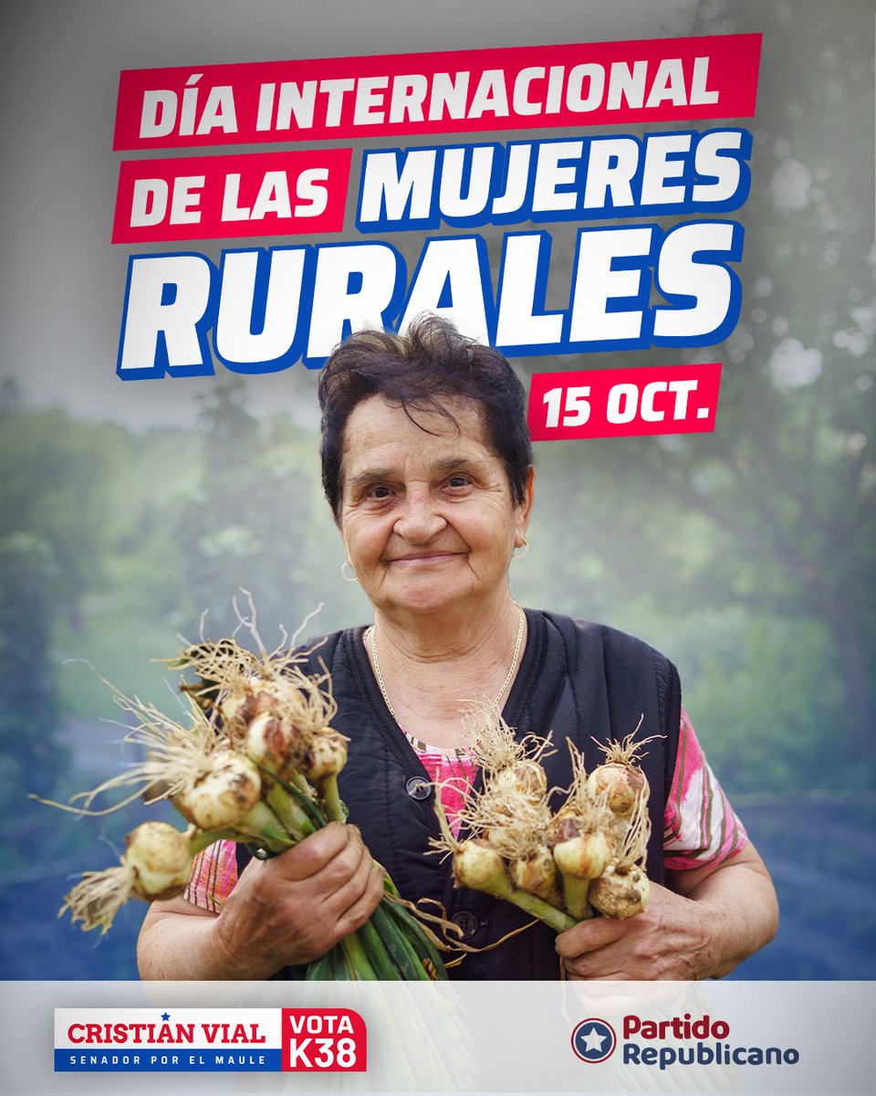 🌾 Día Internacional de la Mujer Rural 🌾

Hoy agradecemos a todas las mujeres rurales que, con su esfuerzo, trabajo y amor por la tierra, sostienen nuestras comunidades y tradiciones. 💪🇨🇱

Gracias por ser ejemplo de fortaleza, compromiso y esperanza. 

#DíaDeLaMujerRural