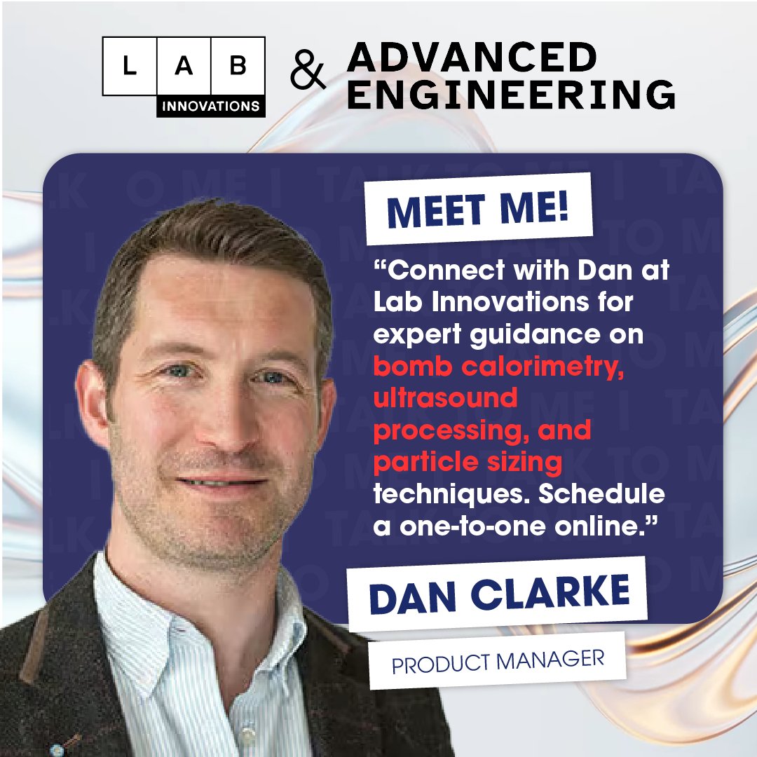 SciMedUK's tweet image. Meet Dan at #LabInnovations2025! ⚙️
Learn about bomb calorimeters, ultrasound processing, &amp;amp; particle sizing/DLS for precise lab results.
👉 Book a 1-to-1 via our webpage!
scimed.co.uk/event-lab-inno…
#Calorimetry #ParticleSizing #DLS