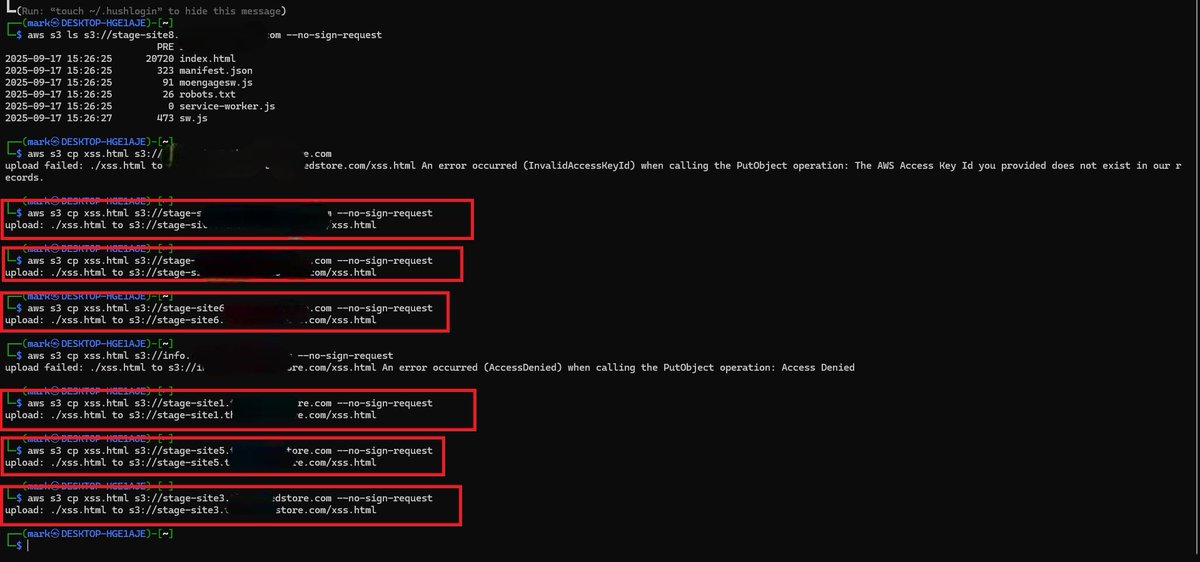 mark_443_'s tweet image. 7 misconfigured S3 buckets identified today😆 #BugBounty #bugbountytips #hacker #Bugs