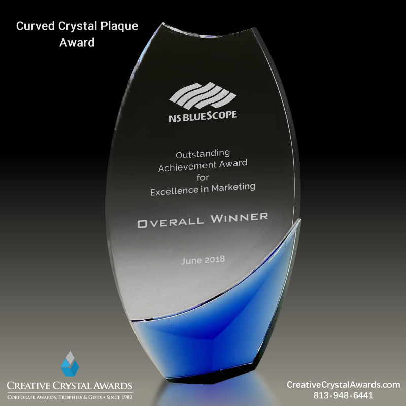 This modern design blue crystal curved #plaque #award is unique, stylish and impressive enough to WOW its recipient. creativecrystalawards.com/product/blue-c…

#plaques  #crystalplaque #awardplaques #crystalartward #crystalawards #awards #corporateawards #recognitionawards #creativecrystalawards