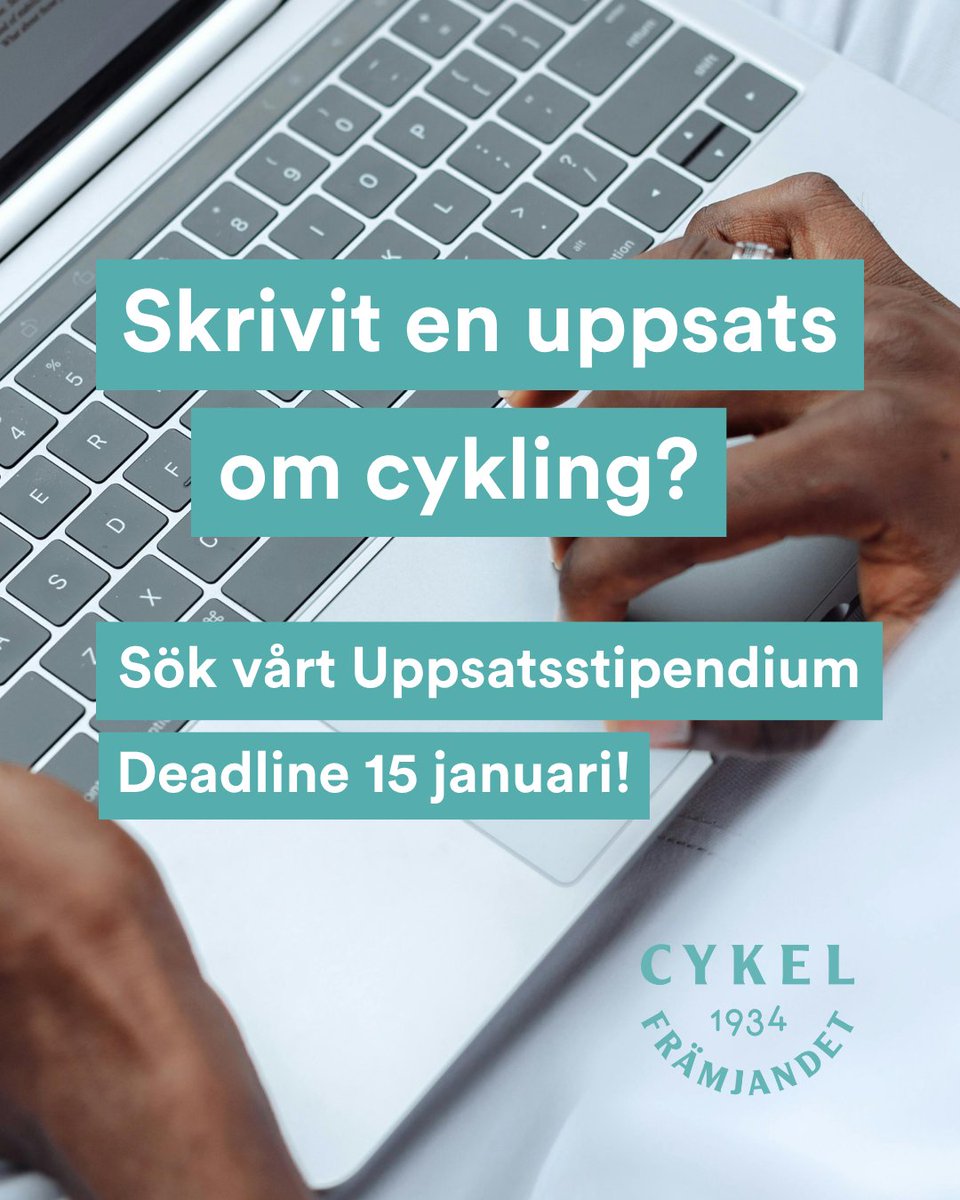 Har du skrivit en uppsats om cykling? Då har du chansen att vinna 10 000 kr 💰 Uppsatsen kan vara skriven om allt från stadsbyggnad och infrastruktur till teknik och hälsa 🚴‍♀️ Läs mer här: cykelframjandet.se/uppsats/