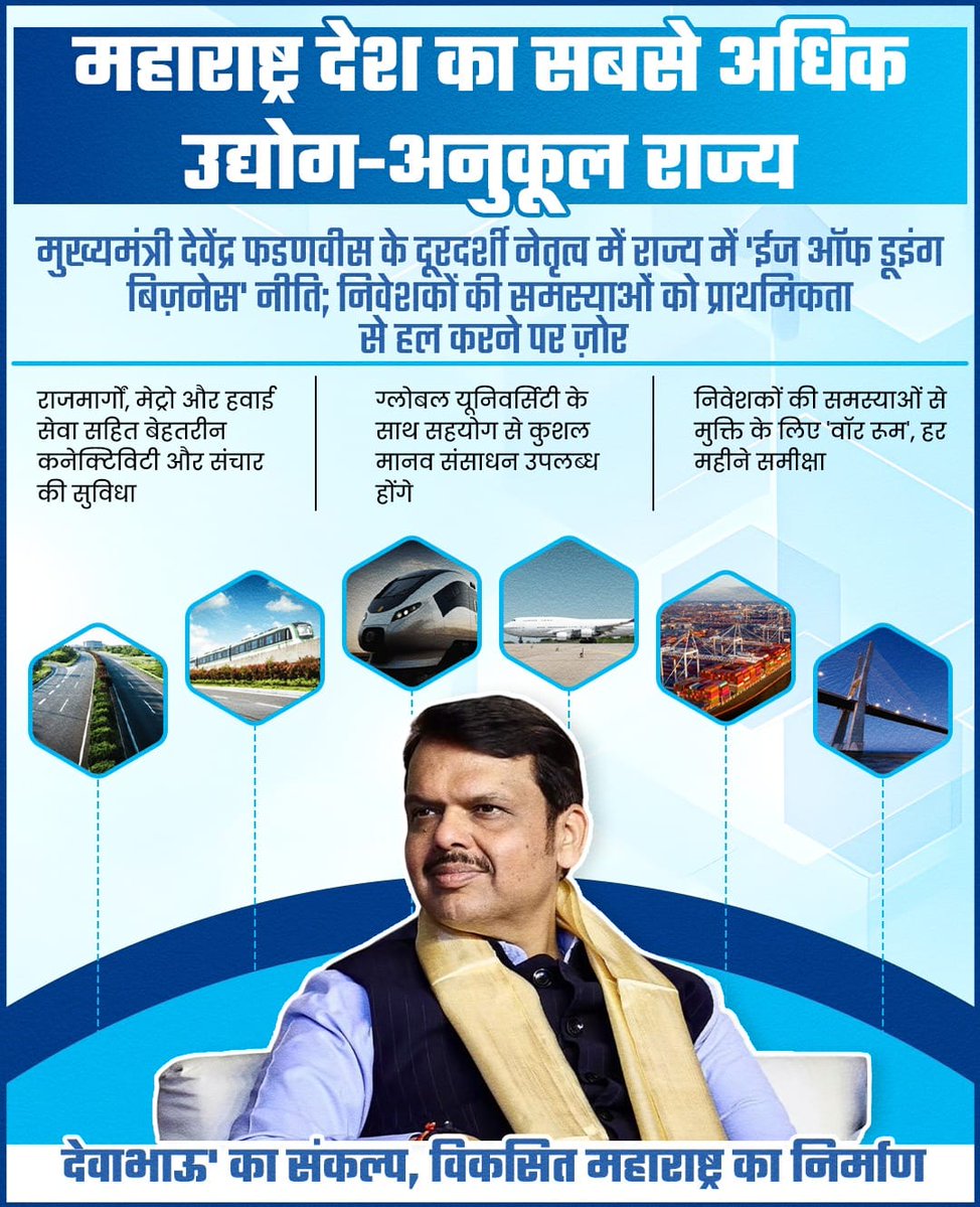 हाइवे से लेकर मेट्रो तक हर जगह विकास, धन्यवाद <a href="/Dev_Fadnavis/">Devendra Fadnavis</a> जी.