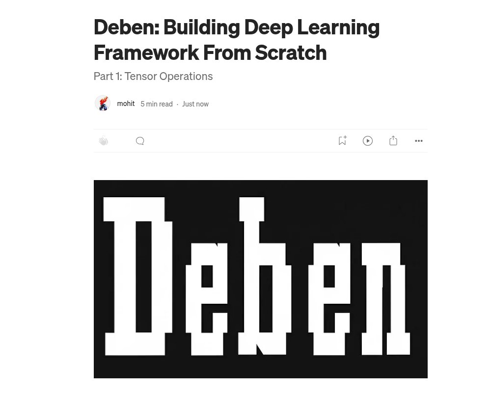 How I Implemented Tensor Operations From Scratch In My Deep Learning Framework:

(link in comments)