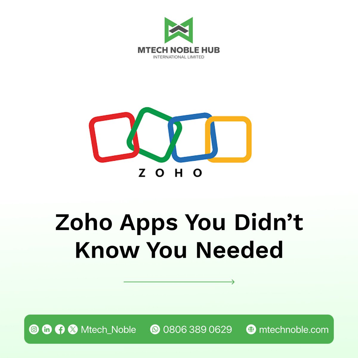 MtechNoble's tweet image. One platform, endless possibilities!

Zoho One offers 50+ integrated apps for halal businesses to operate smarter &amp;amp; faster. 

Manage your business with transparency &amp;amp; control, the halal way. 

Try FREE 30-day trial: zurl.co/Da2OX

 #ZohoOne #HalalTech #mtechnoblehub