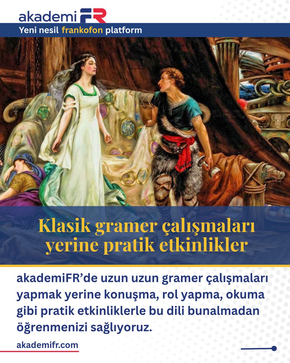 akademiFR (<a href="/akademi_FR/">akademiFR</a>)  online Fransızca derslerinin yeni dönemi 10 Kasım haftasında başlıyor!

Fransızcaya "Bonjour"dan başlayıp 8-10 ay içinde orta seviyeye ulaşmak, sonrasında derste Albert Camus'nün Yabancı'sını birlikte çevirmekten tutun her hafta güncel haberleri Fransızca