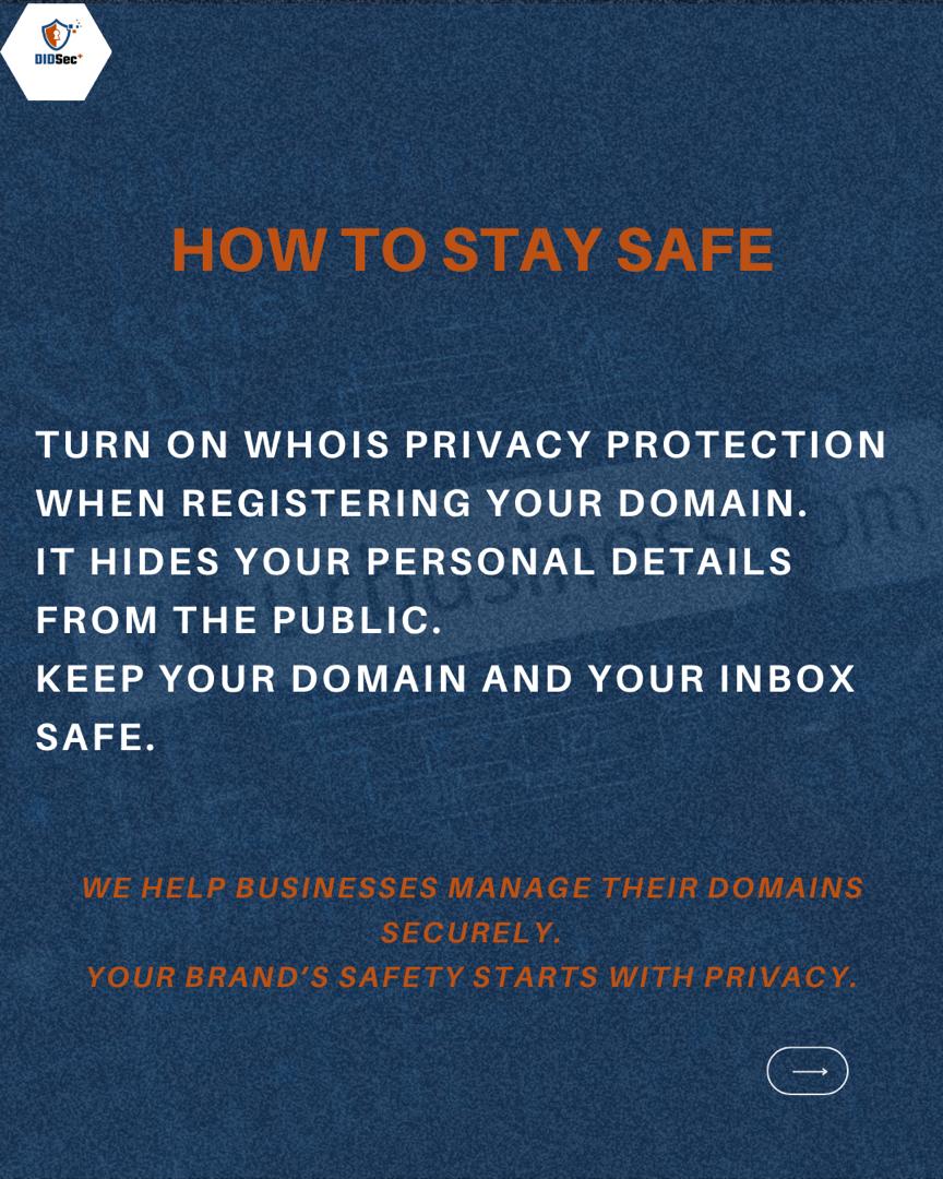 didsecplus's tweet image. #CybersecurityAwarenessMonth #DomainSecurity #OnlinePrivacy