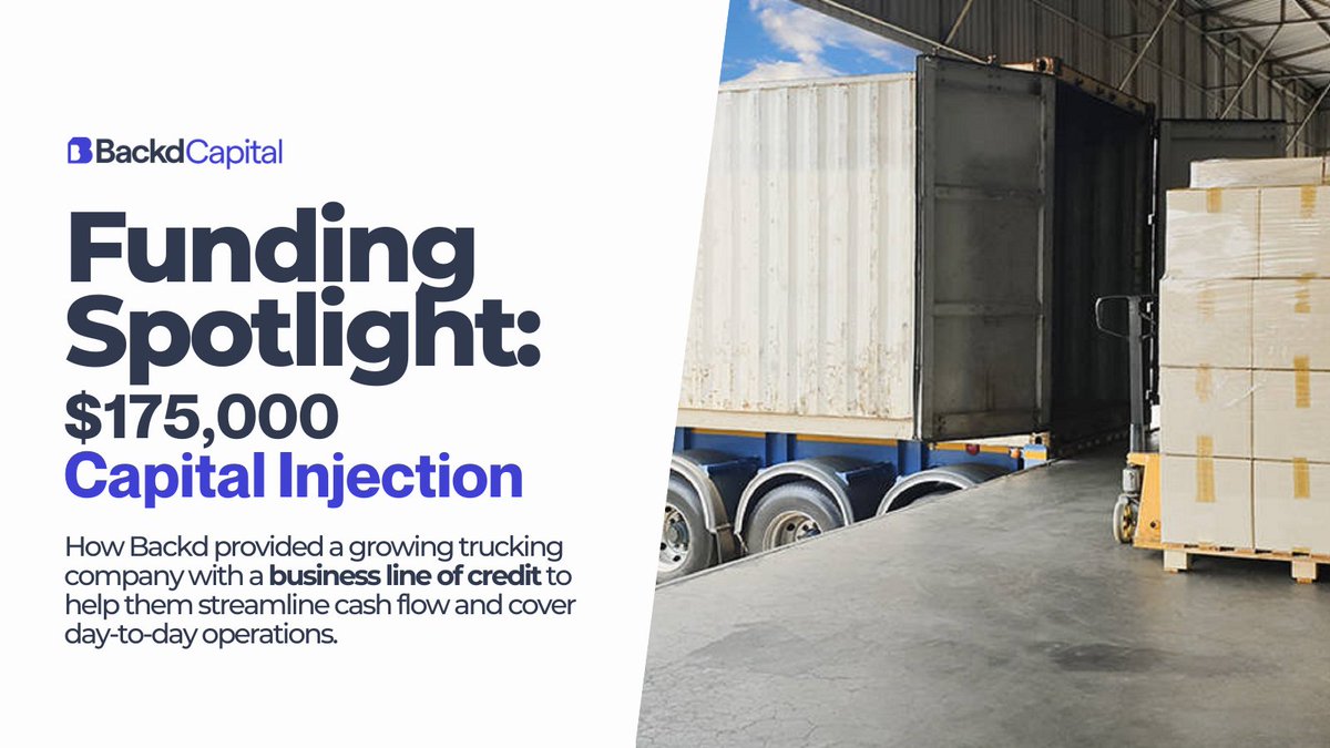 BackdBusFunding's tweet image. A growing trucking firm recently secured financing through Backd to cover cash flow and fuel operations. 

The right funding keeps business moving. Explore your options ➡️ na2.hubs.ly/H01fPrQ0.  

#BusinessGrowth #AlternativeLending