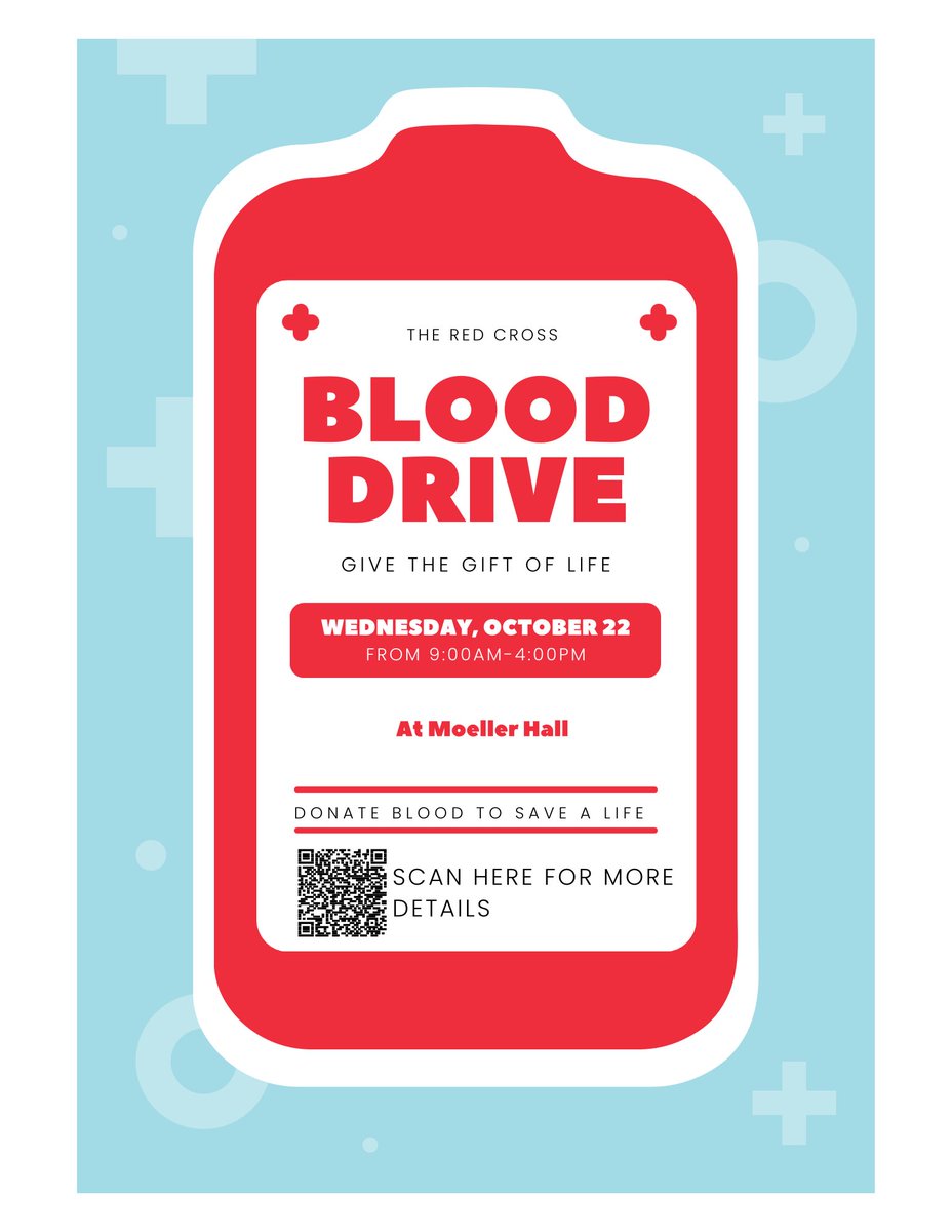 CSCC_Delaware's tweet image. Blood Drive
Wednesday, October 22
Moeller Hall