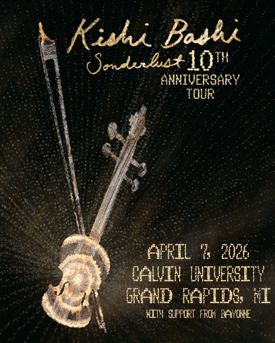 We’re excited to announce that Kishi Bashi will be returning to Calvin to perform on April 7, 2026 in the CFAC Auditorium as a part of the Sonderlust 10th Anniversary Tour. Tickets will go on sale this Friday at 10 am. <a href="/Kishi_bashi/">ıɥsɐq ıɥsıʞ</a> <a href="/Calvin_Uni/">Calvin University</a>