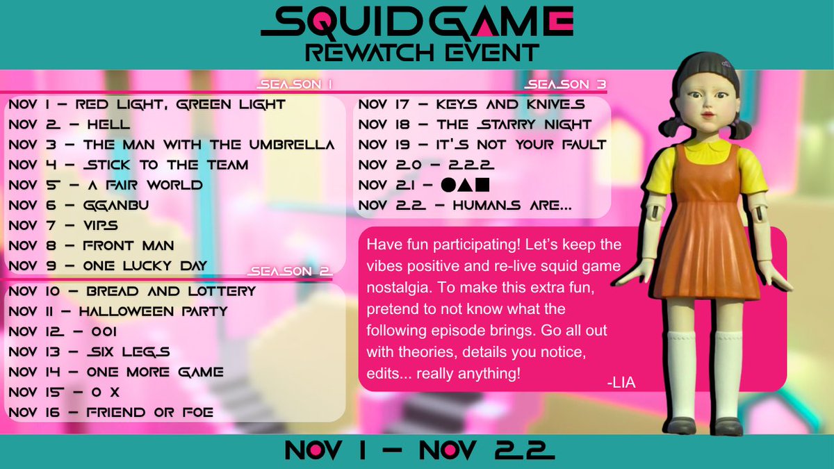 SQUID GAME REWATCH MONTH, SPREAD THE WORD 🗣️🗣️