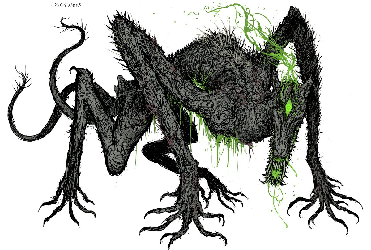 Carapace777's tweet image. LONGSHANKS - GARM Witch-Wolf mutation (Death Sight transplant)