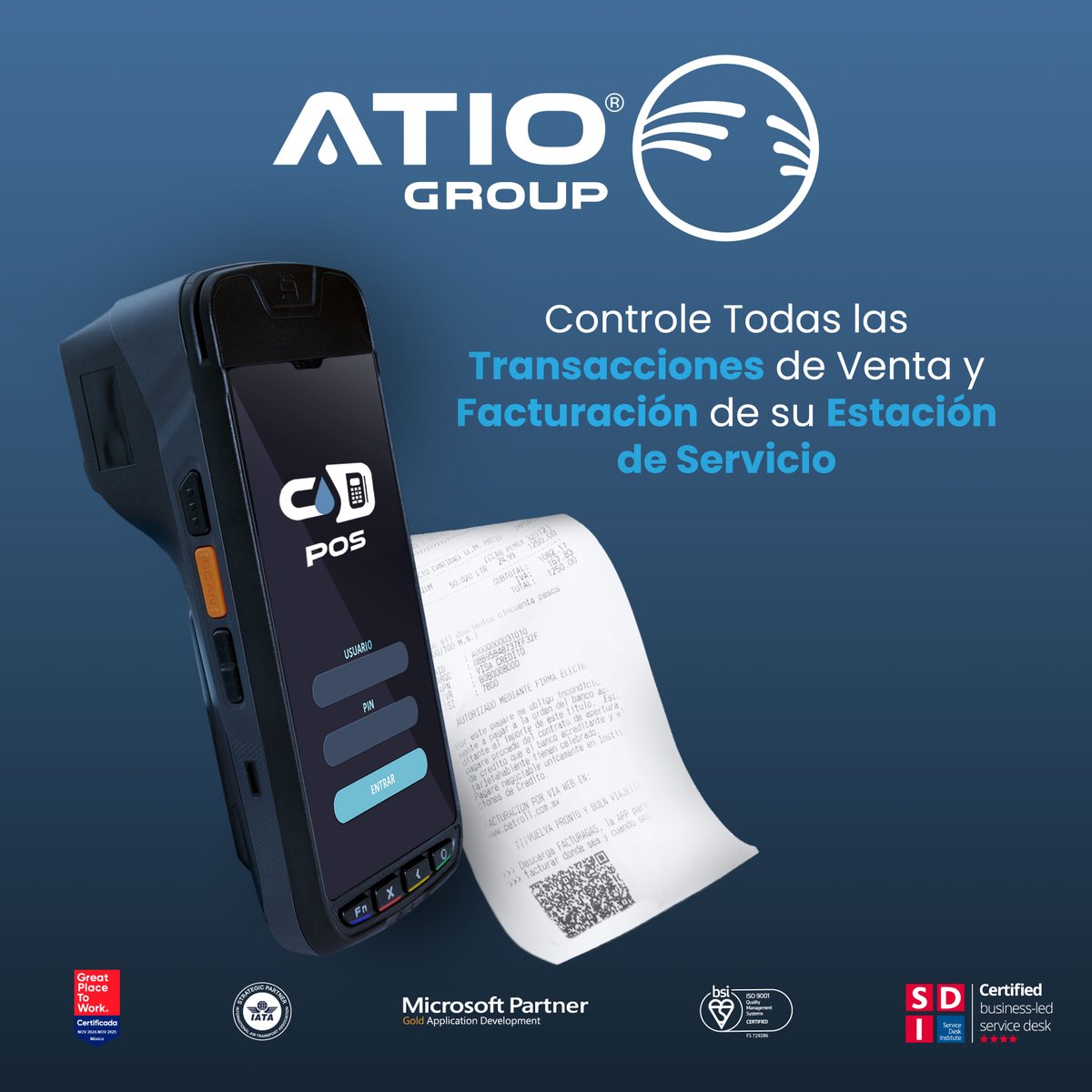 ¡Control total desde el punto de venta!
Con #ControlGASPOS, gestiona todas tus transacciones y facturación en tu estación de servicio con la ayuda de nuestras TPV.
📩 ventas@atio.com.mx
#ATIOGroup #ControlGAS #TPV #Gasolineras