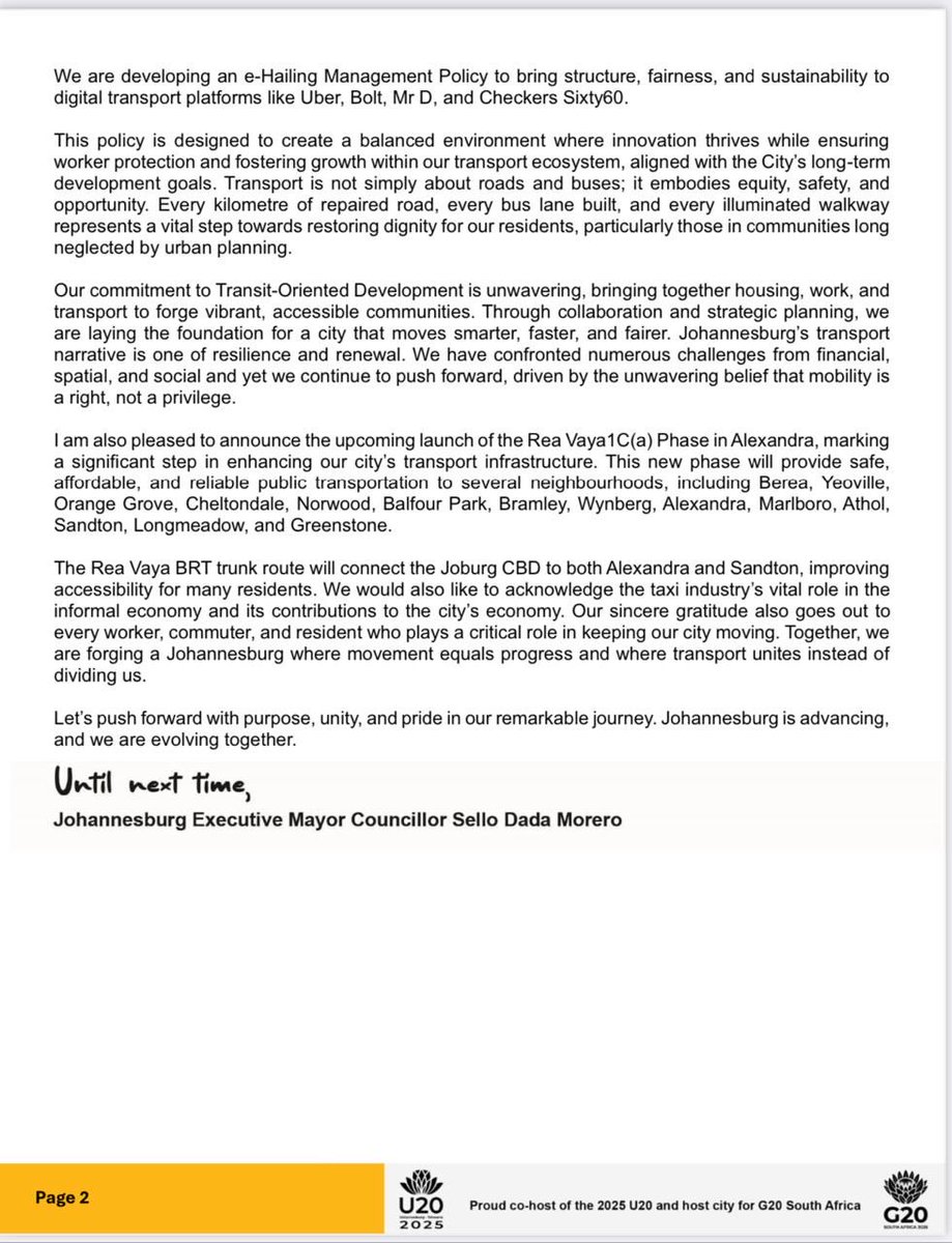 Executive Mayor of the City Of Joburg tweet media