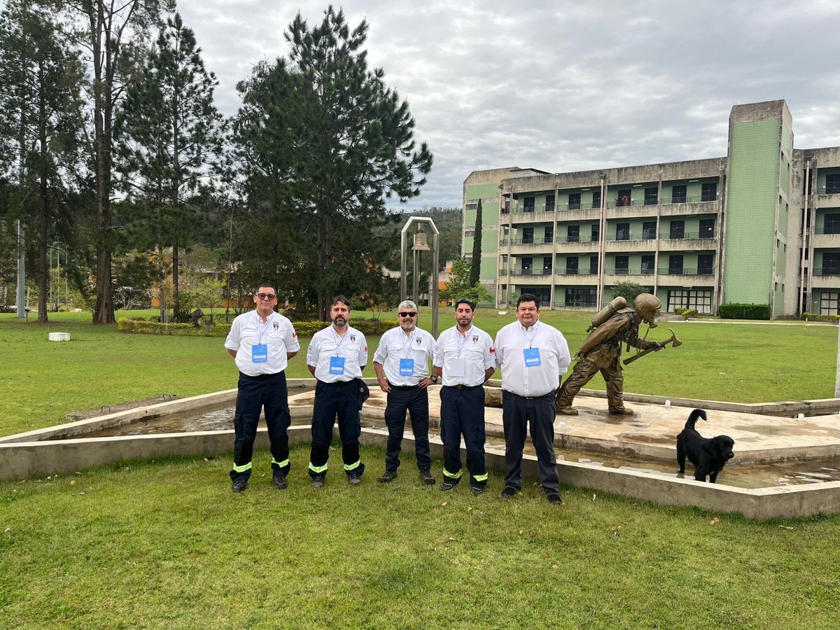 #Insarag Durante esta semana miembros del USAR <a href="/BomberosdeChile/">Bomberos de Chile</a>  se encuentran en Brasil en capacitación de la plataforma ICMS (Insarag Cordination &amp; Managment System) que es la herramienta para la coordinación de  la Gestión de Operaciones en la respuesta USAR Internacional #SNO