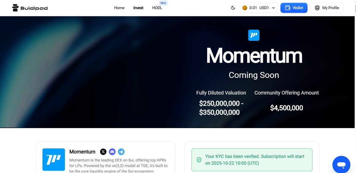 【生态飞跃，用户深度参与——Momentum <a href="/MMTFinance/">MomentumⓂ️Ⓜ️T</a> 完美诠释Sui链新势力】  在如今加密世界，真正打动人心的项目，绝不仅仅是技术参数的堆砌。

1. 使命清晰，体验革新
2. 零门槛参与，多元玩法
3. 动态收益优化，链上智能路由
4. Buidlpad社区，品牌共振
5. 全方位升级，生态共成长