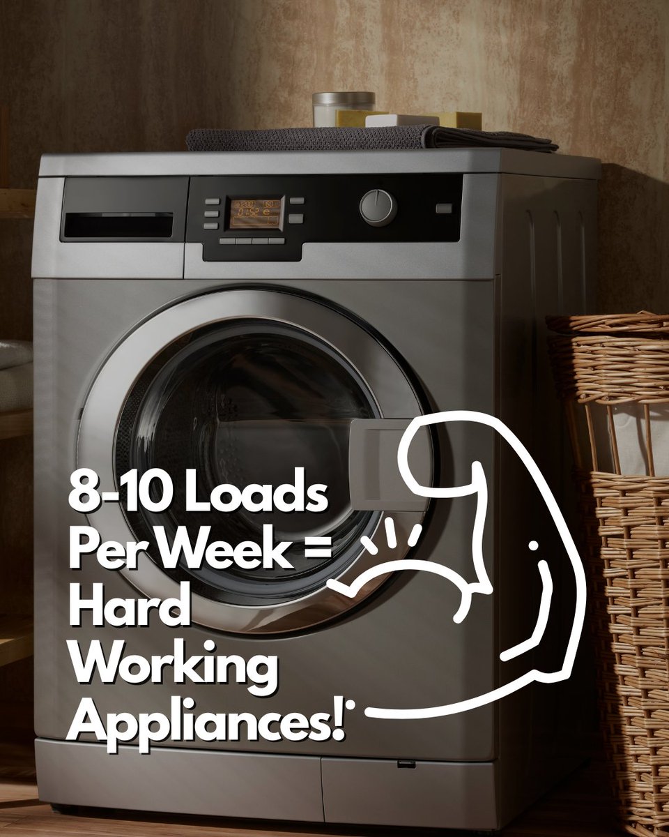 Ablecooling's tweet photo. Wednesday trivia: Average family = 8-10 loads of laundry weekly. Your appliances work hard for you! https://t.co/sBKQVgUx3b