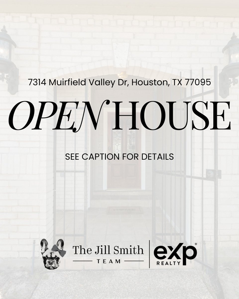 jillsmith_team's tweet image. OPEN HOUSE | 7314 Muirfield Valley Dr, Houston
SAT | OCT 18 | 2 - 4
Hosted by:
Gayle Callahan
(832) 349-0629 | gayle@jillsmithteam.com
Listing Agent:
Jill Smith
(281) 704-3749 | jill@jillsmithteam.com
🔗 jillsmithteam.com/property-searc…
#mls16317545 #hearthstonegreentexas #houstontx