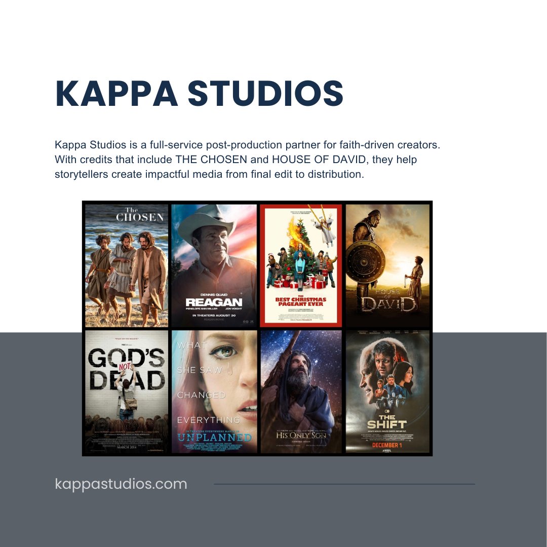 3_days_studios's tweet photo. We're excited to partner with Kappa Studios, a post-production studio who brought their incredible talent to projects like HOUSE OF DAVID and THE CHOSEN. Together, we're building a new standard for faith-based film.

Learn more about them at https://t.co/F09rHiT4vD. https://t.co/8lZypnPLc1