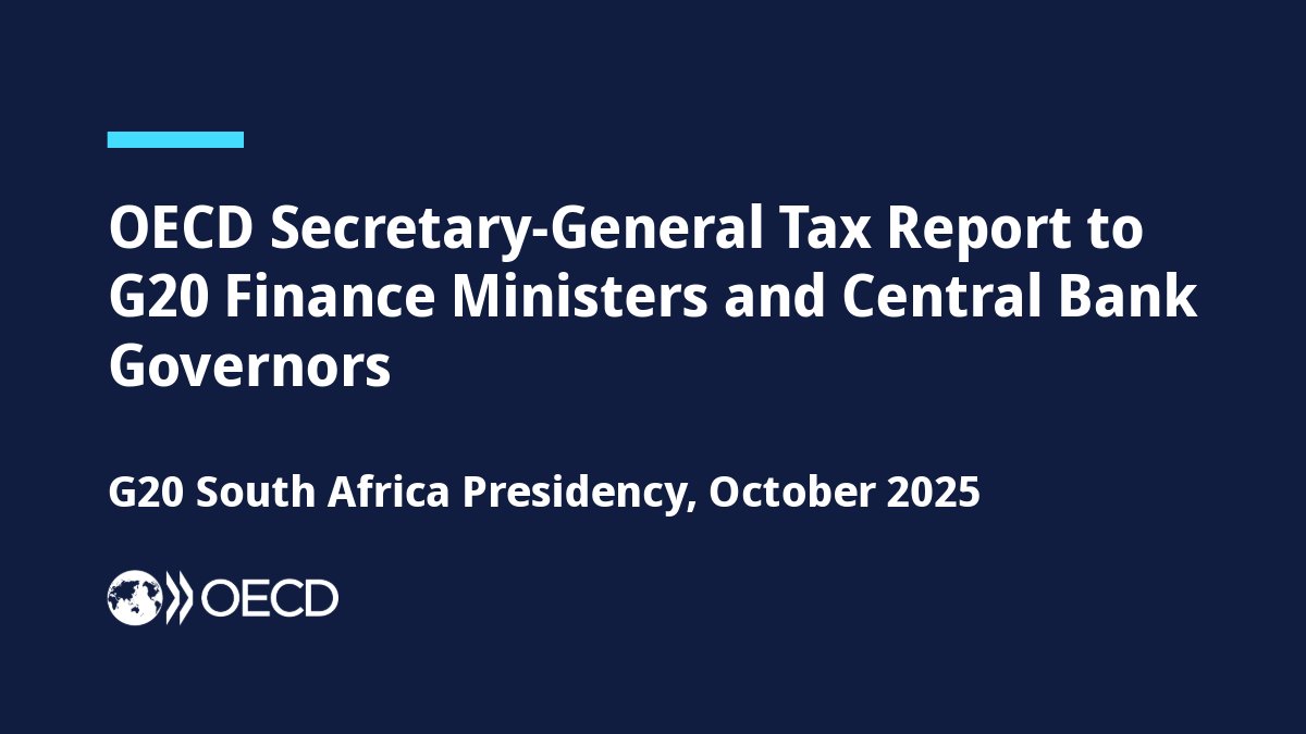 OECD Secretary-General <a href="/MathiasCormann/">Mathias Cormann</a>'s update to <a href="/g20org/">G20 South Africa</a> Finance Ministers sets out the latest on international tax co-operation, including a 10-year stocktake of the #BEPS Project.

🔗 brnw.ch/21wWEcY