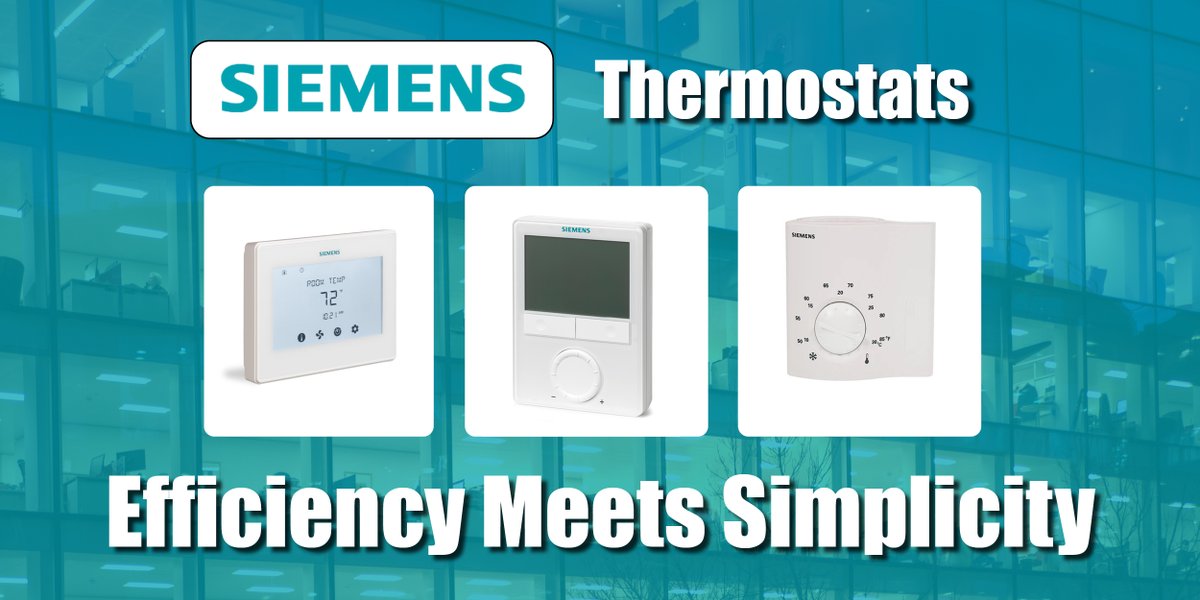 Siemens Room Thermostats deliver efficient, reliable climate control — from the RDG Series to the RAA and RDY2000. Smarter buildings start with Siemens. Shop now here: vist.ly/4aifv

#Siemens #HVAC #SmartComfort #BuildingAutomation #EnergyEfficiency