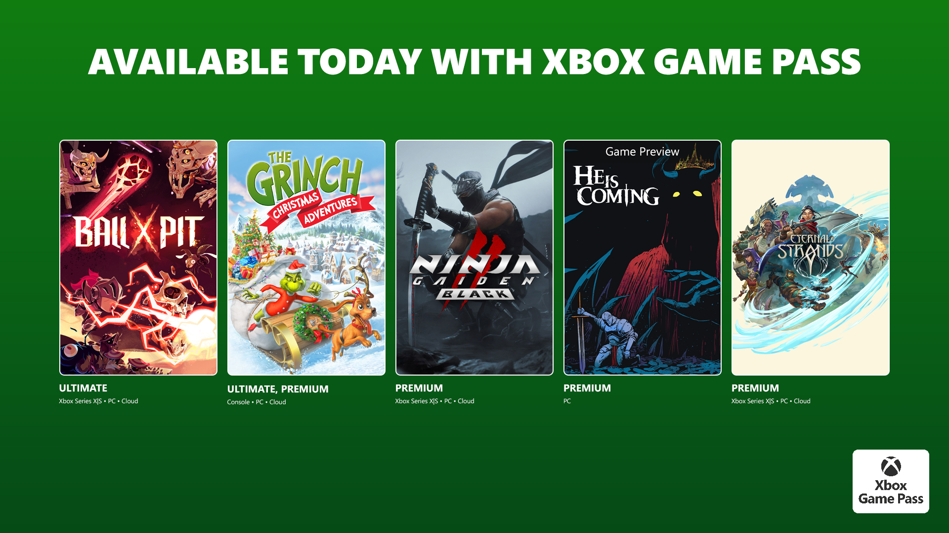 Conforme revelado, cinco novos jogos acabaram de chegar no Game Pass hoje (15 de outubro), o serviço de jogos por assinatura do Xbox.