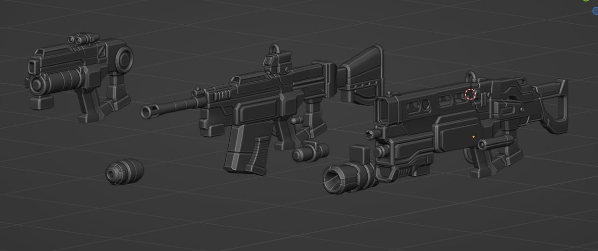 Thelord400005's tweet image. Modular weapon set for my game and 3 combination samples! 😌 #ROBLOX #RobloxDev #Mecha #gamedev