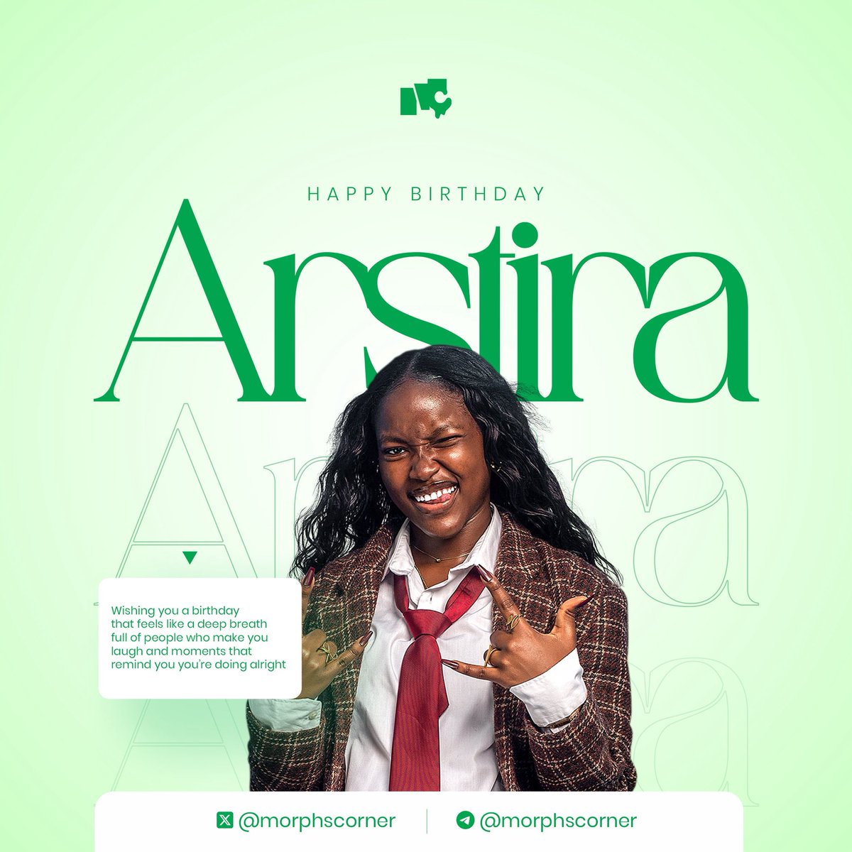 Morph's corner🐨 (@morphscorner) on Twitter photo Happy Birthday, Morpher <a href="/iam_OdiH/">ØxAstira~MORPH</a>
Cheers to a new morphing era ahead wishing you a year filled with morphing blessings, morphing smiles, and endless growth on and off the chain.
Stay blessed, you goofy Morpher keep shining and keep building! 💚⚡ Happy Birthday, Morpher <a href="/iam_OdiH/">ØxAstira~MORPH</a>
Cheers to a new morphing era ahead wishing you a year filled with morphing blessings, morphing smiles, and endless growth on and off the chain.
Stay blessed, you goofy Morpher keep shining and keep building! 💚⚡