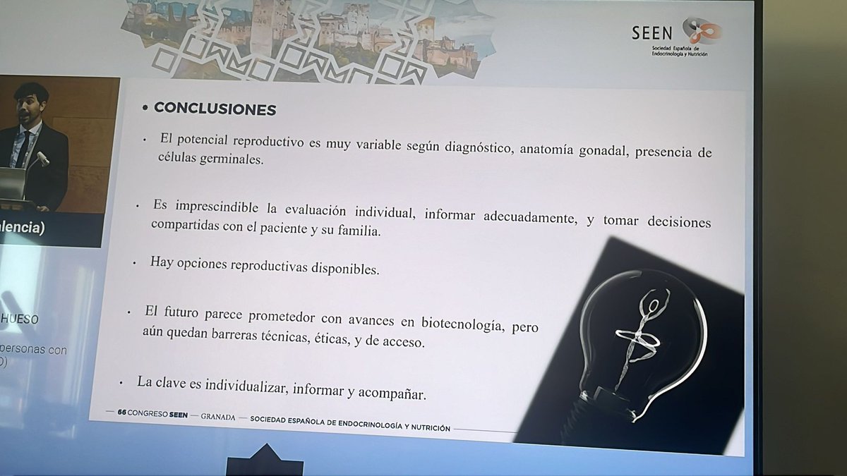 "Individualizar, informar y acompañar" las claves para aportar opciones reproductivas a las personas con desarrollo sexual diferente (DSD), una exposición magnífica por el Dr. Adolfo de Prados en el congreso #SEEN2025 #EmbajadorSEEN