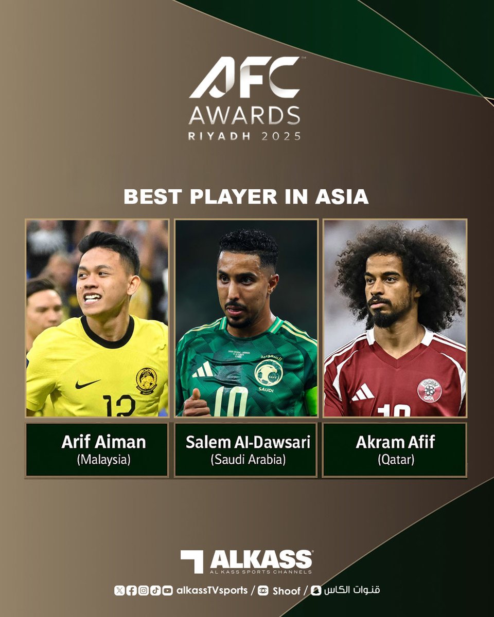 alkassenglish's tweet photo. Here are the players nominated for the Best Asian Footballer Award for the 2024–2025 season… Who will win the title? https://t.co/7nLqGhLLmY