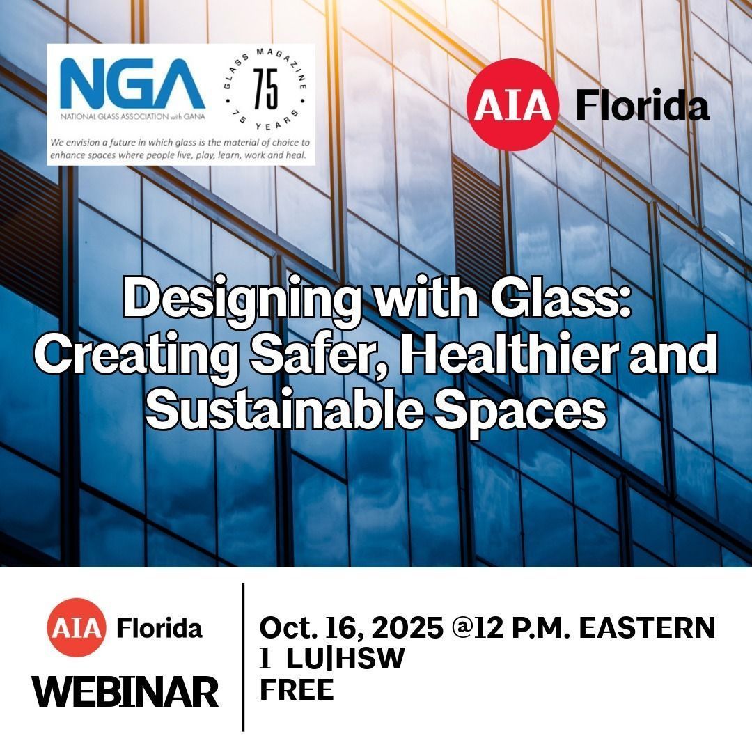 Join us tomorrow, Oct. 16, at 12 p.m. Eastern, for a free webinar, Designing with Glass: Creating Safer, Healthier and Sustainable Spaces. Register here buff.ly/CegiTKm