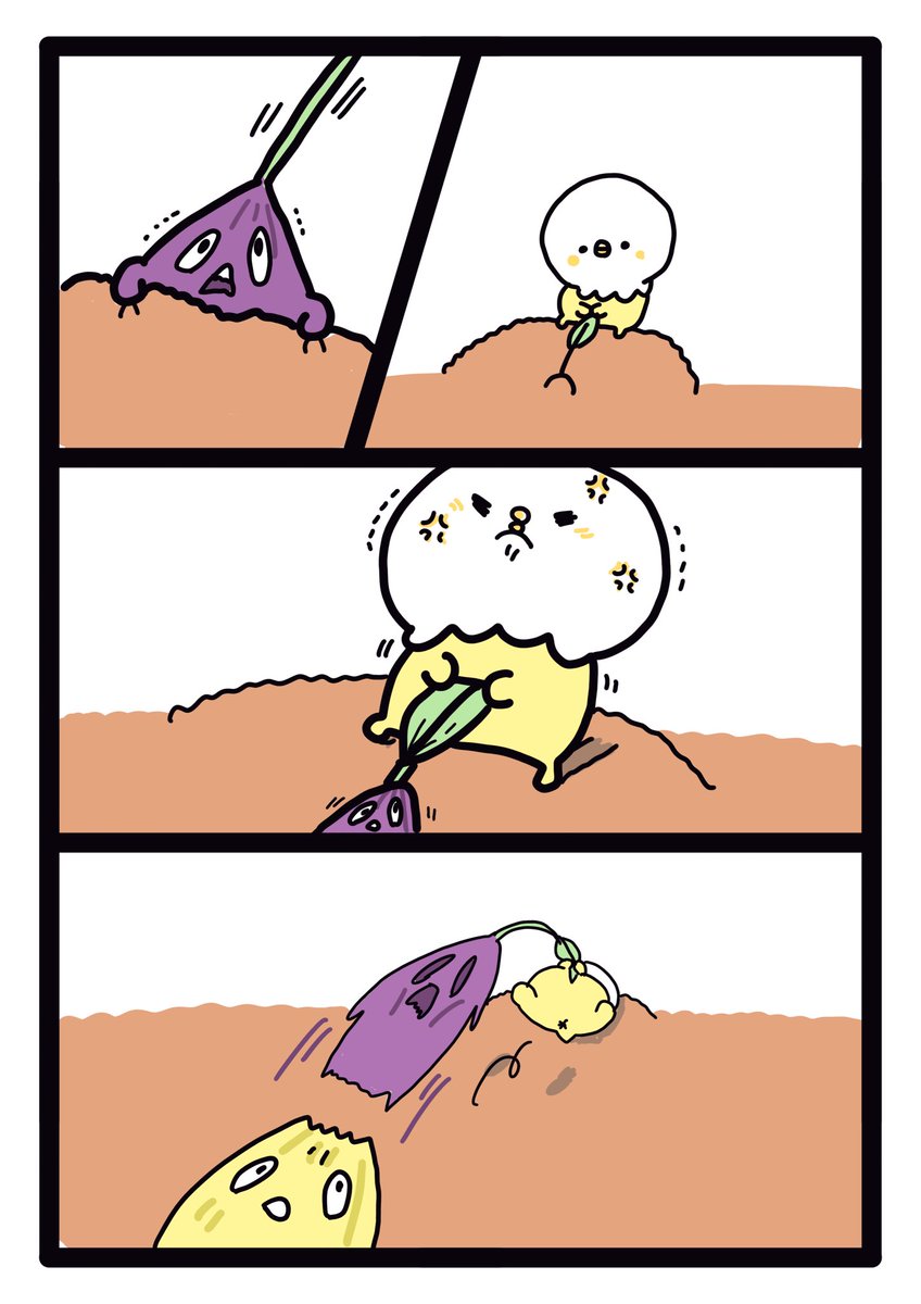 SweetChickClub's tweet photo. 芋掘り?
#webcomic #comicstrip #cutecharacters #artistontwitter #illustrationart #originalcharacter #sliceoflife #relatablecomic #dailycomic #wholesomeart #funnycomics #cutedrawing #digitalart #すとっぴ #stoppi https://t.co/4EEKT6Cxpa
