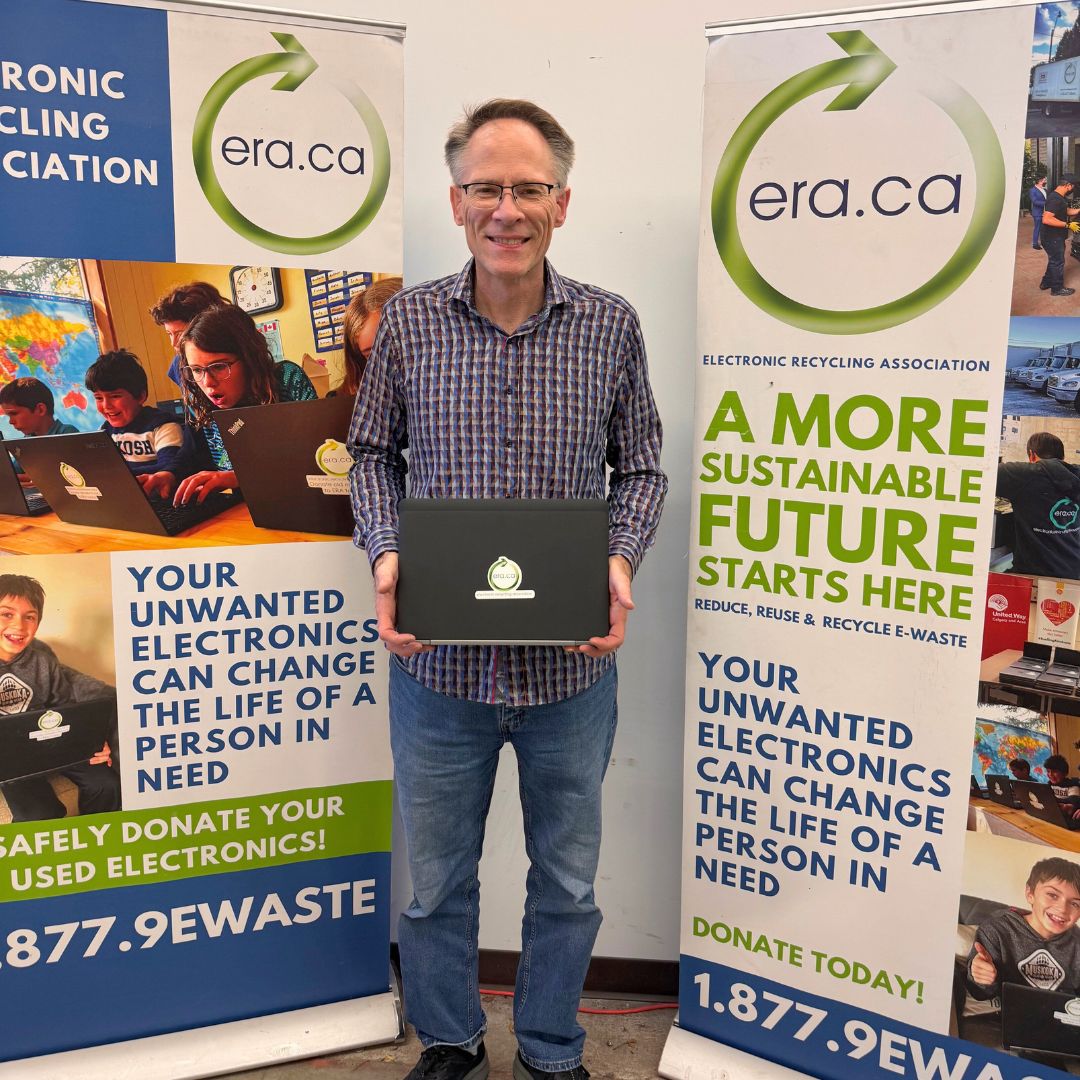The Electronic Recycling Association (ERA) is proud to donate a refurbished laptop and monitor to Global Missionary Enterprises to support their community outreach and daily operations.

Through our electronic recycling efforts, we’re helping organizations across Canada reduce