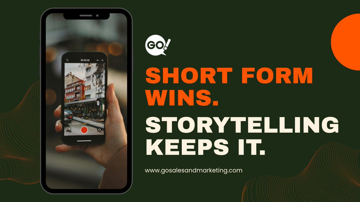 thegoagency's tweet image. Reels, Shorts, TikTok&apos;s short form is dominating the internet.

Lean into storytelling, not just trends.

#shortformvideo #videomarketing #socialtrends #brandstrategy #creativemarketing