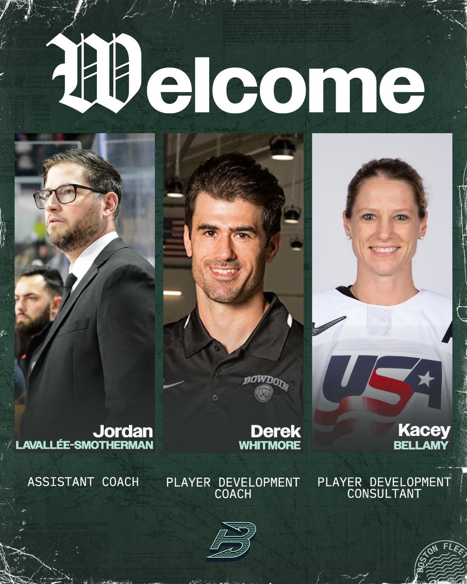Welcome aboard! 🚢

We’ve added Jordan Lavallée-Smotherman, Derek Whitmore, and three-time Olympian, Kacey Bellamy, to our coaching staff. 

📰 bit.ly/4nVagZc