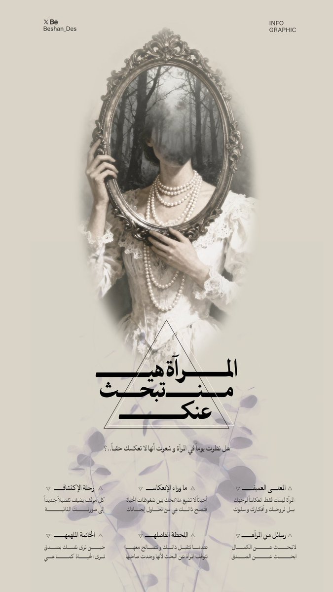 مساء الخير 🍁✨
 عنوان اليوم : المرآة هي من تبحث عنكـ  
 15 October