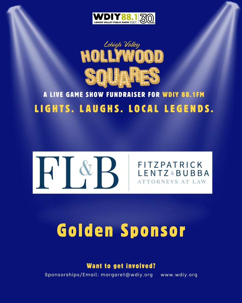 We are excited to be part of WDIY's upcoming Hollywood Squares fundraiser. 🎉

Learn more and get tickets for 10/28 (before they sell out): loom.ly/xIkpIvE

#Community #Event #Sponsor