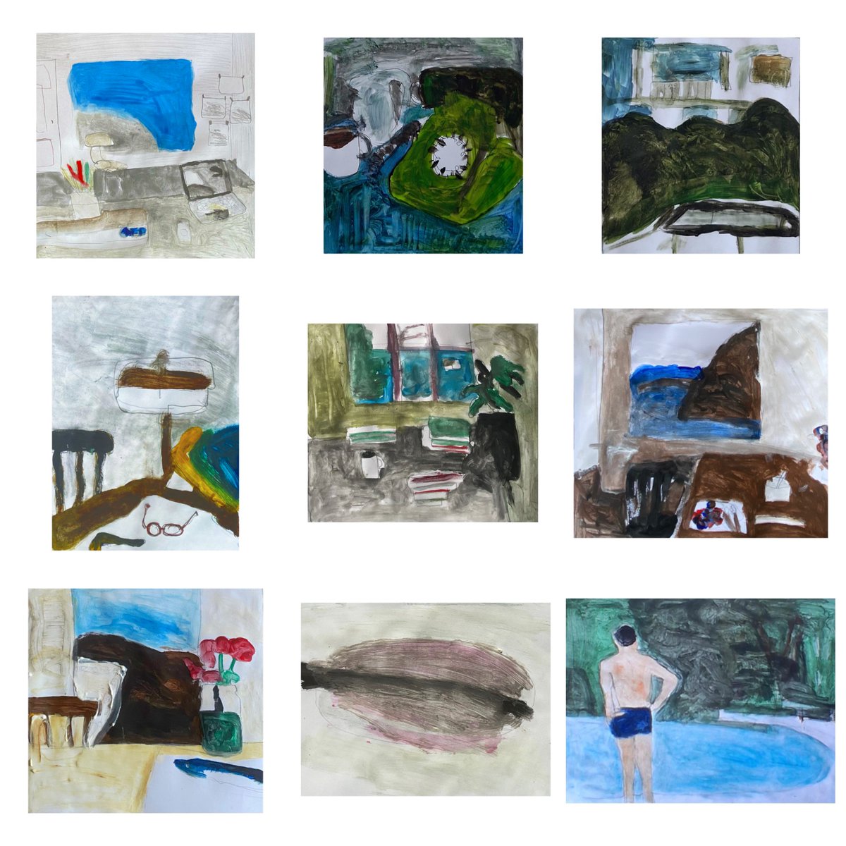 irfanpaints_'s tweet image. Work series @inframeapp #art #artcollection #series #grid #painting #template
