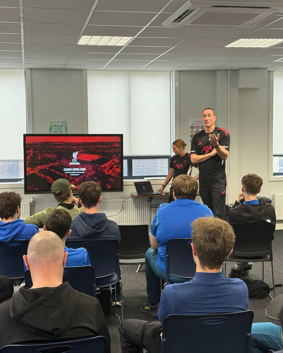 hughbaird's tweet photo. A huge thank you to the @LFCFoundation and Chris Kirkland for coming in to work with our Sports and King's Trust students on mental health, resilience, and team-building activities. 💪⚽

Our students absolutely loved the session and took so much away from it! 🙌 https://t.co/HoPaqmkIOS