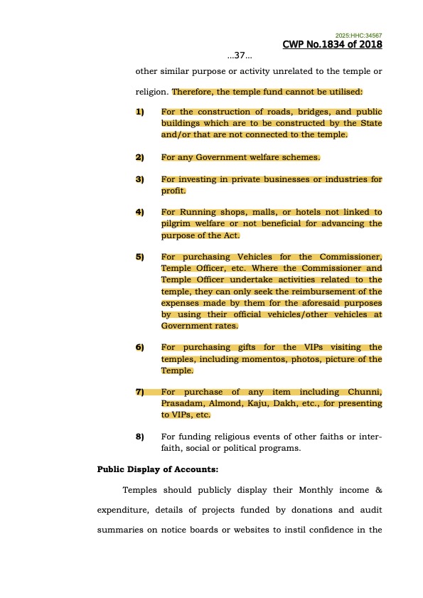 trramesh's tweet image. What a great judgment from an Hon'ble Division Bench of Himachal Pradesh High Court on how Temple funds should be used - Regarding how Temple funds cannot be used for non-Temple & non Hindu purposes. (Thanks to @swamilion for sharing this judgment)
I like the judgment all…