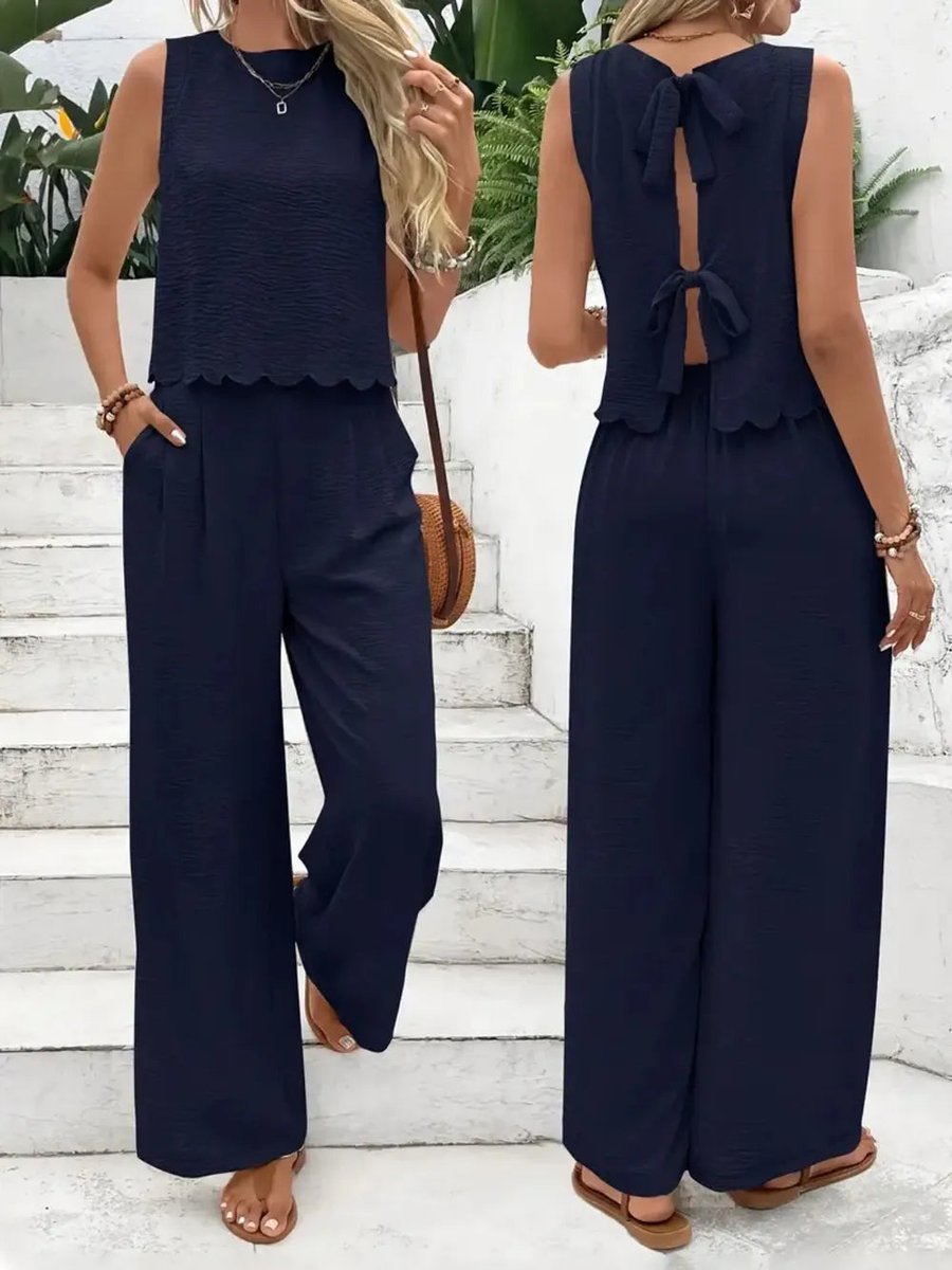 LvTm274's tweet image. Effortless style meets comfort with our Tie Back Round Neck Top and Pants Set for just $32.10. Your new go-to for days when you want to look cool without the fuss. #StyleMadeSimple #ShortBreadBoutique shortbreadboutique.com/products/tie-b…