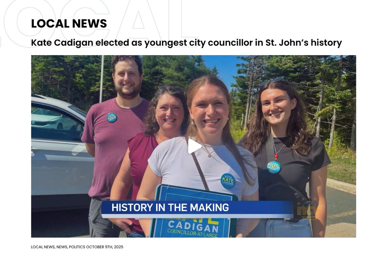theharneetsingh's tweet image. This is why we do what we do.
Congratulations to Councillor Kate Cadigan — officially sworn in after a historic campaign, earning the most votes of any candidate in St. John’s.
Honoured to have played a small part in helping her connect with voters and make history.
#nlpoli
