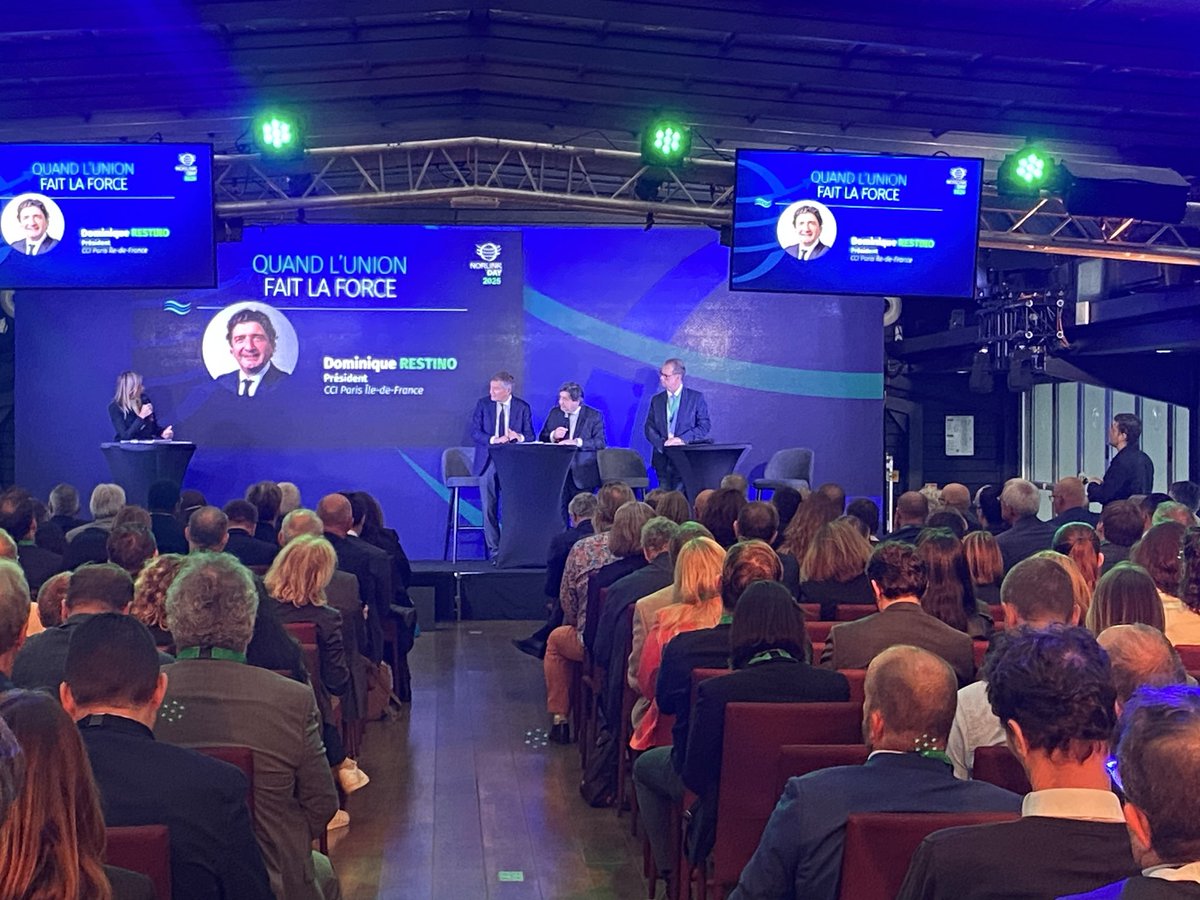 Conférence #Norlink_Day de présentation des avantages futur <a href="/canalseinenord/">Canal Seine-Nord</a> : corridor fluvial stratégique au service des territoires et de la logistique durable. 
Interventions de <a href="/d_restino/">Dominique Restino</a> et <a href="/xavierbertrand/">Xavier Bertrand</a> 

<a href="/CCI_hdf/">CCI Hauts-de-France</a> <a href="/CCINormandie/">CCI Normandie</a> <a href="/CCI_Paris_IdF/">CCI Paris IdF</a> <a href="/CCI_95/">CCI Val-d'Oise  🇫🇷</a> <a href="/ccifrance/">CCI France 🇫🇷🇪🇺</a>